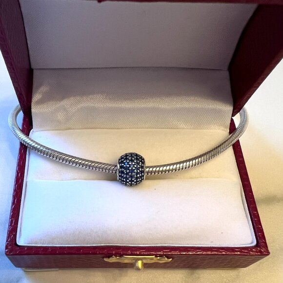 Pandora Pave Lights Charm with Blue Crystals and .925 Sterling Silver Core - Picture 6 of 7